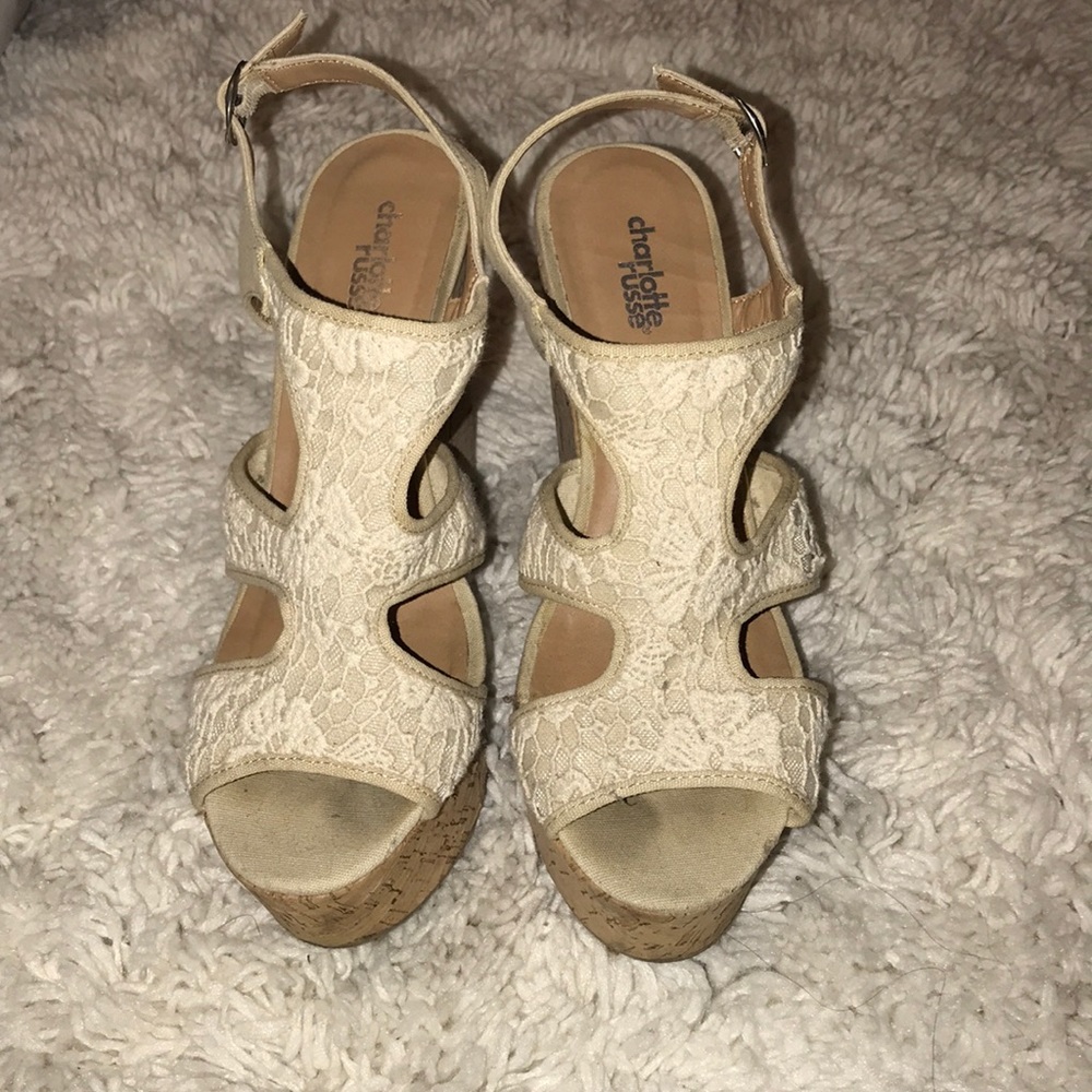 Beige Wedges